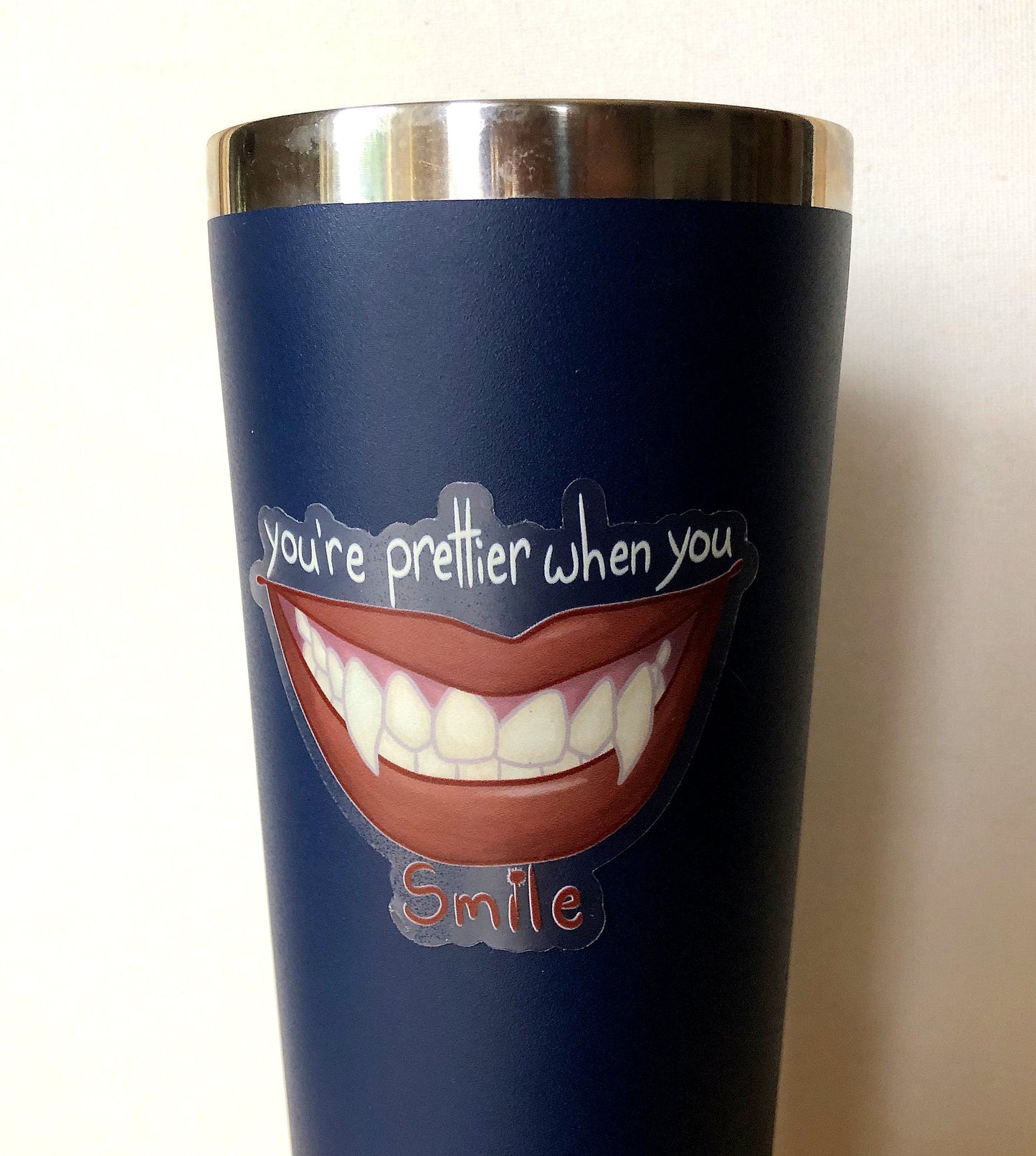 Catcalling Vampire Transparent Vinyl Sticker