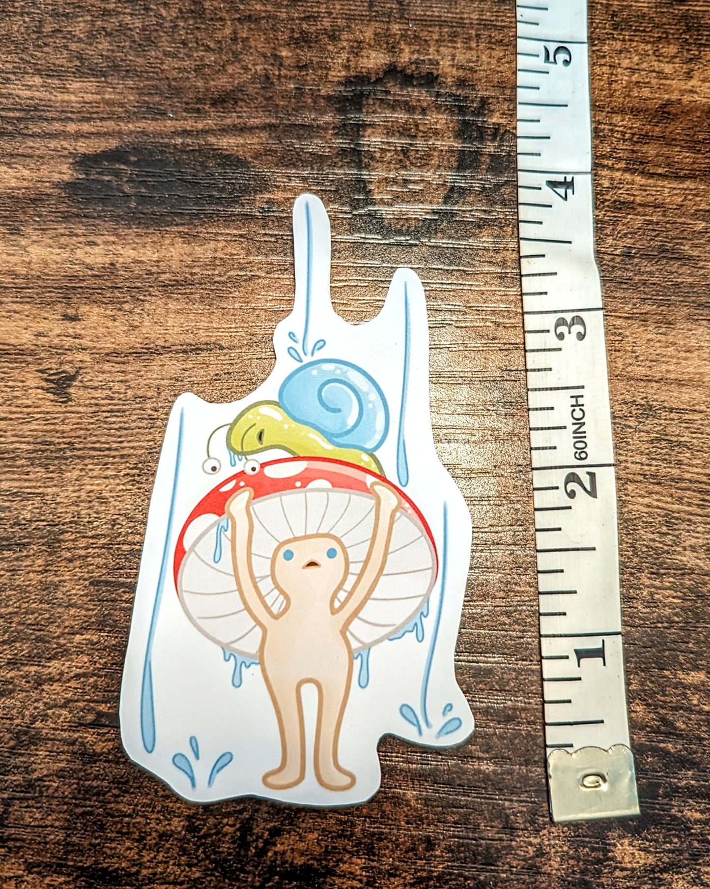 Benjamush Meets a Snail Vinyl Sticker