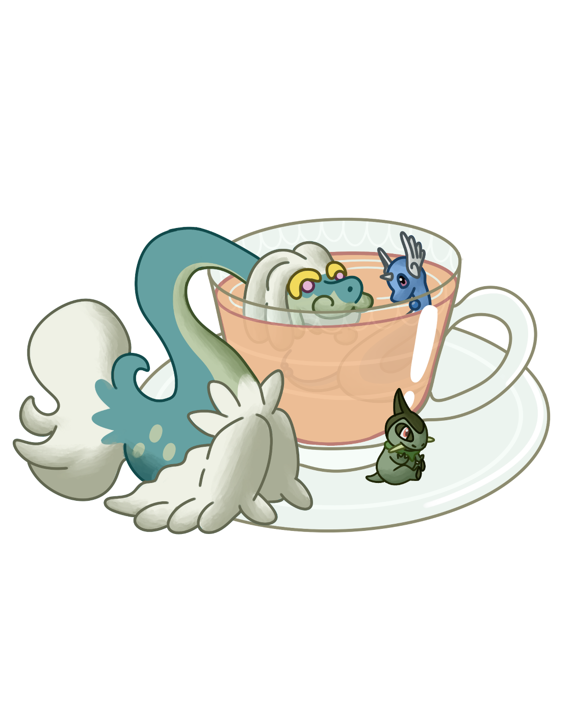 Pokemon Tea (Dragon Type) Vinyl Sticker