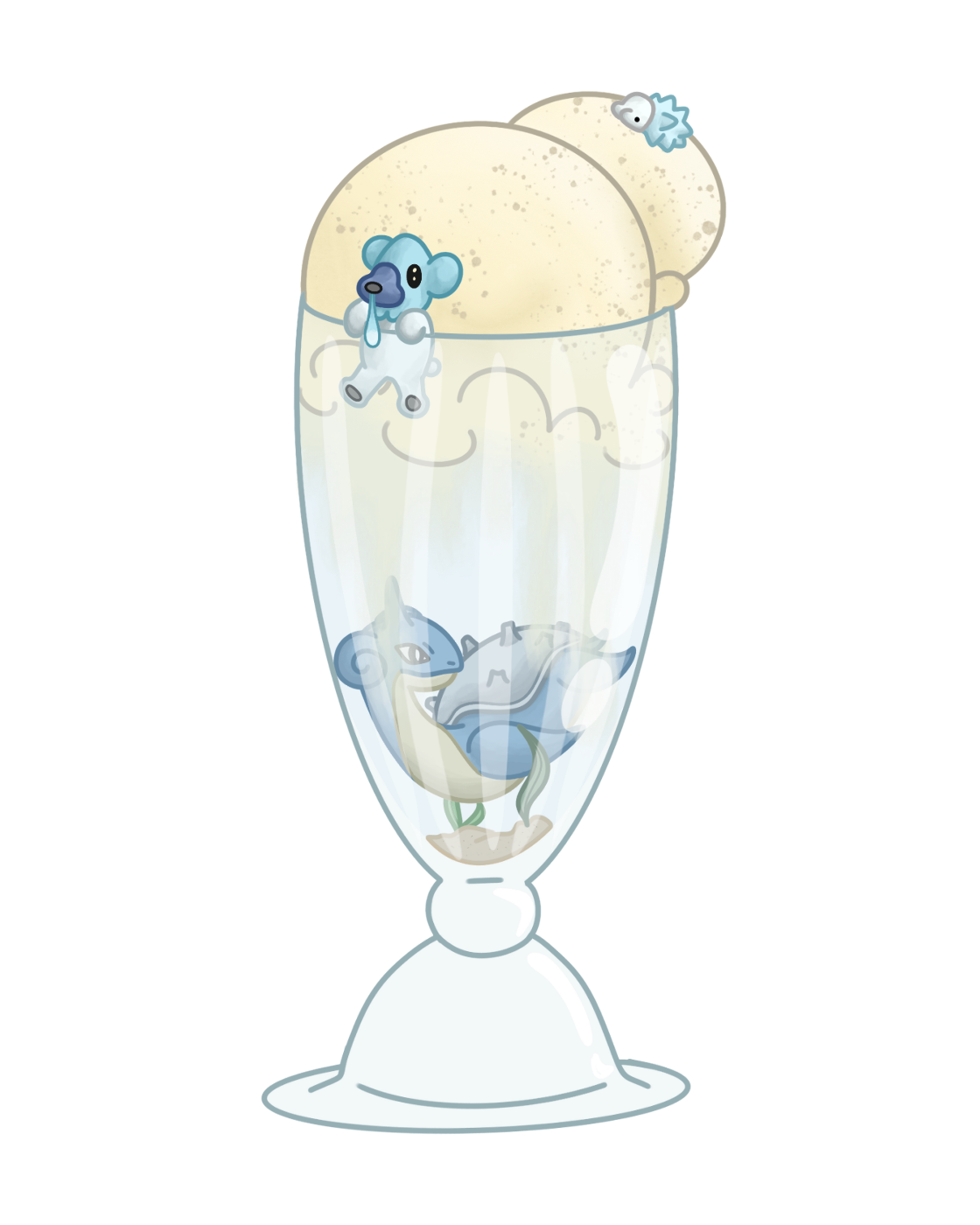 Pokemon Float (Ice Type) Vinyl Sticker