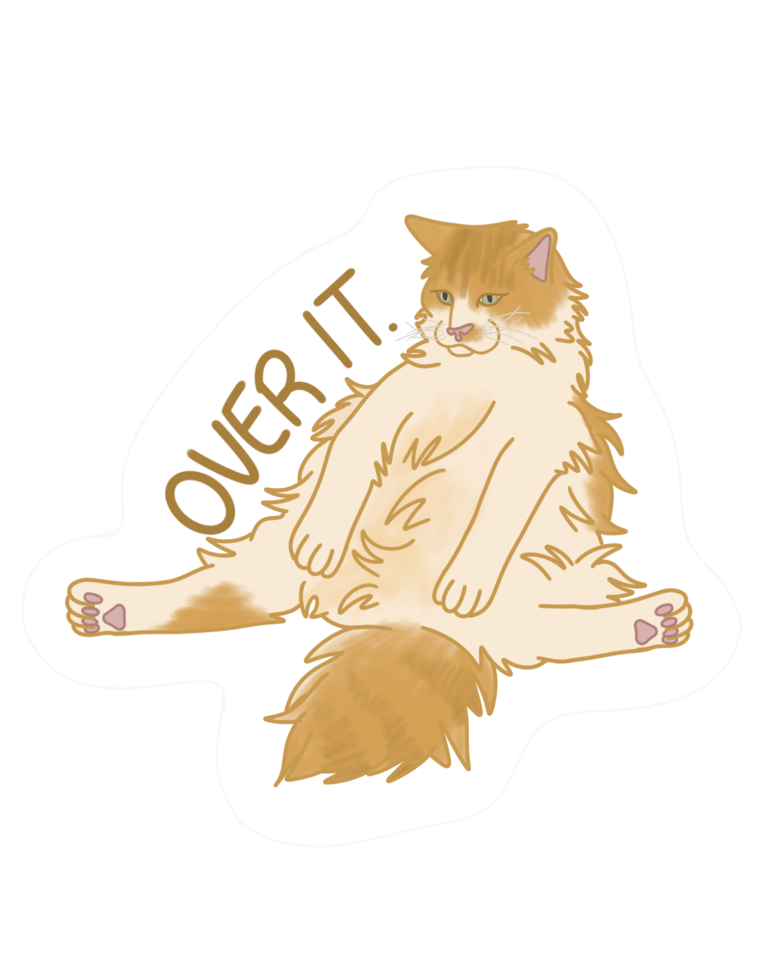 'Over It' Vinyl Sticker