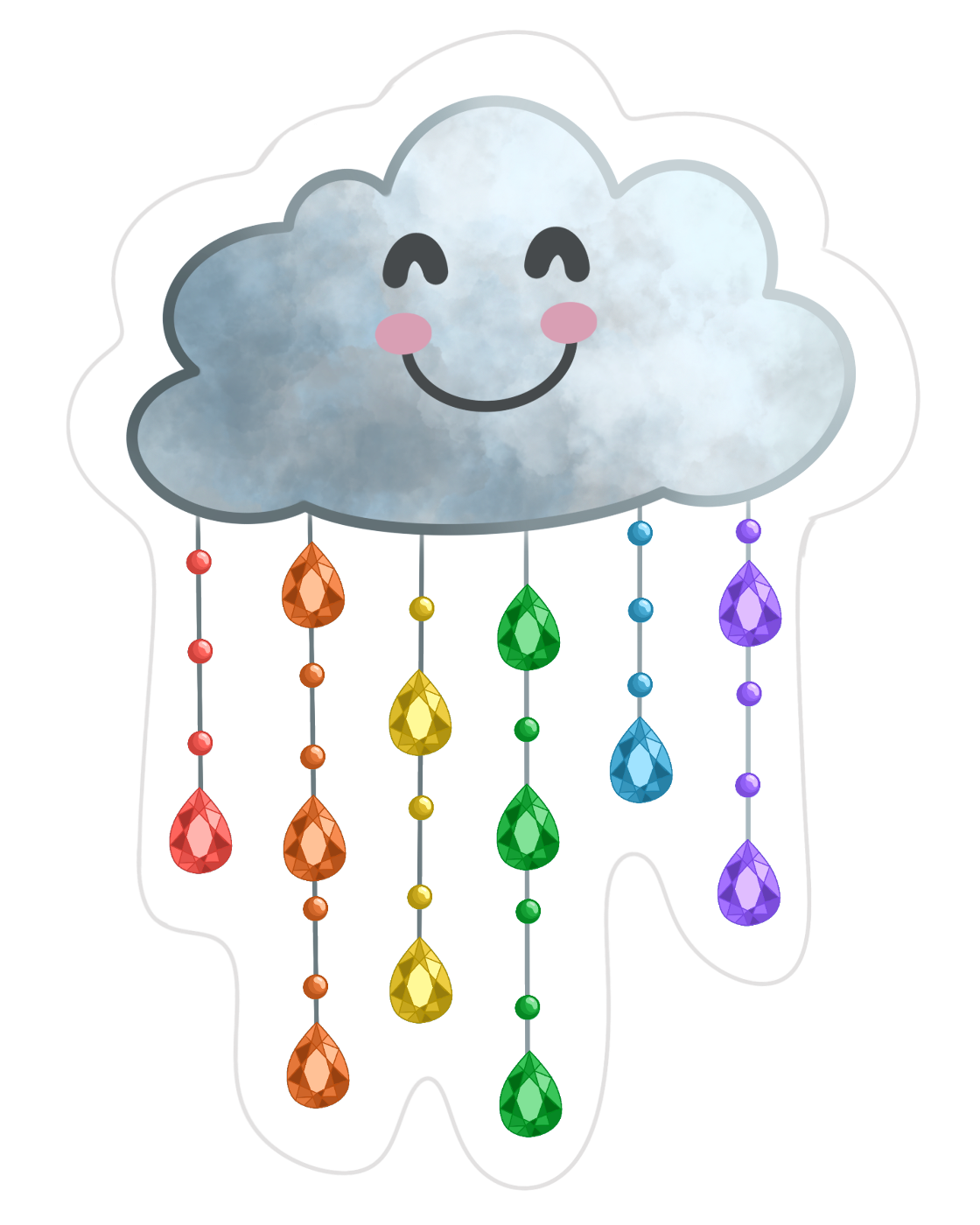 Raincloud Vinyl Sticker