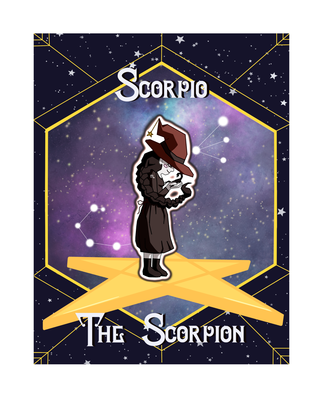 'Scorpio' Zodiac Witch Print