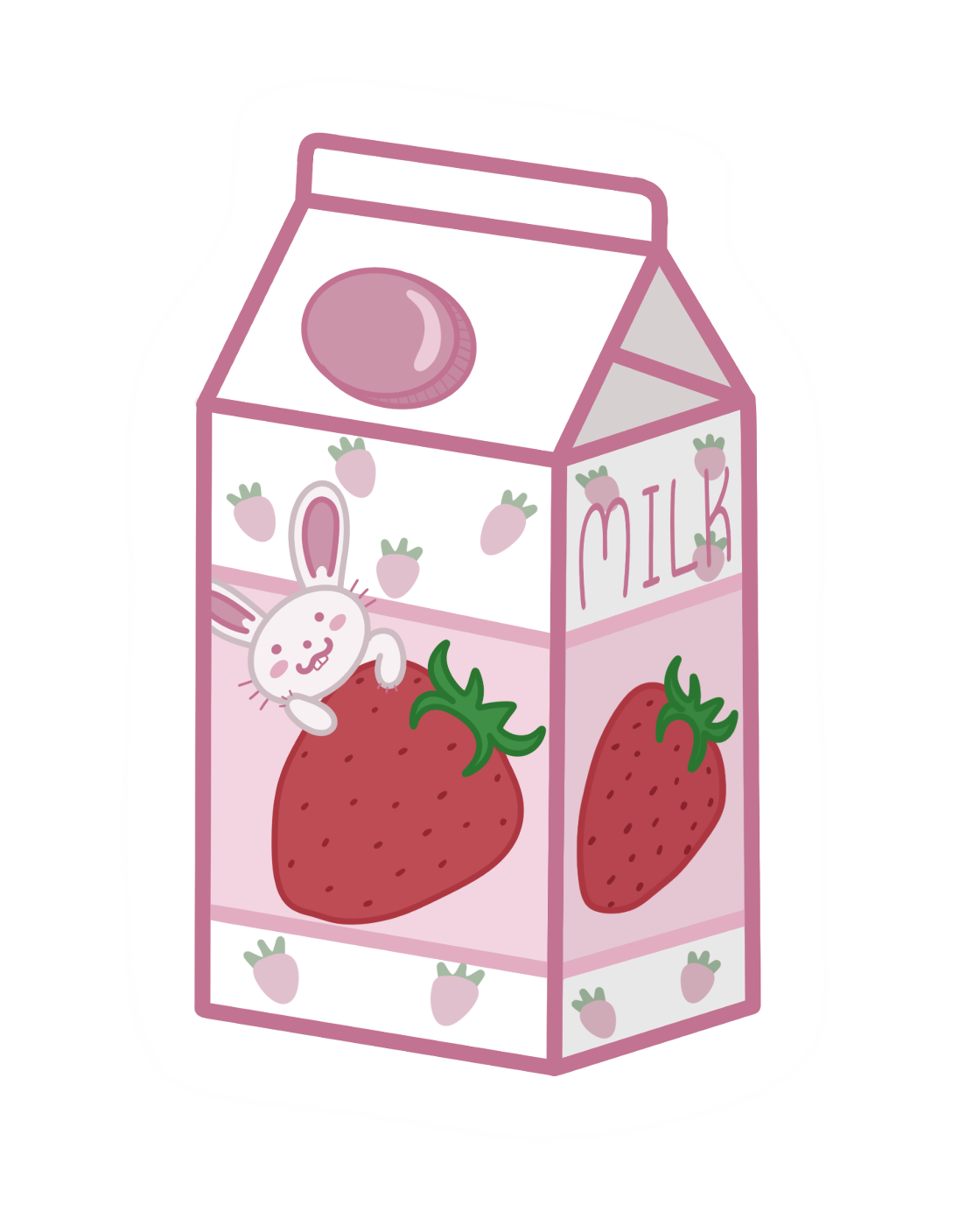 Strawberry Milk Vinyl Sticker