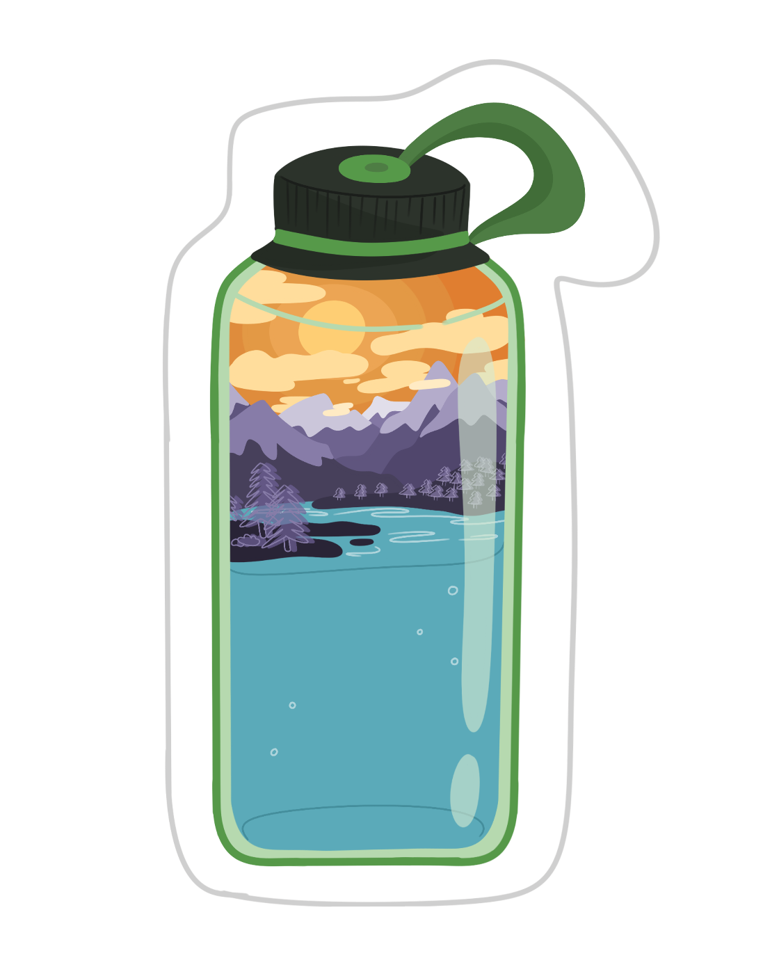 BottleScape Vinyl Sticker