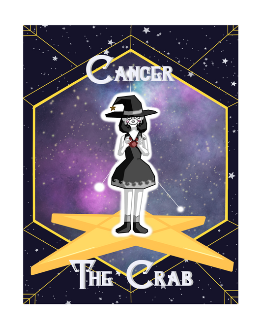 'Cancer' Zodiac Witch Print