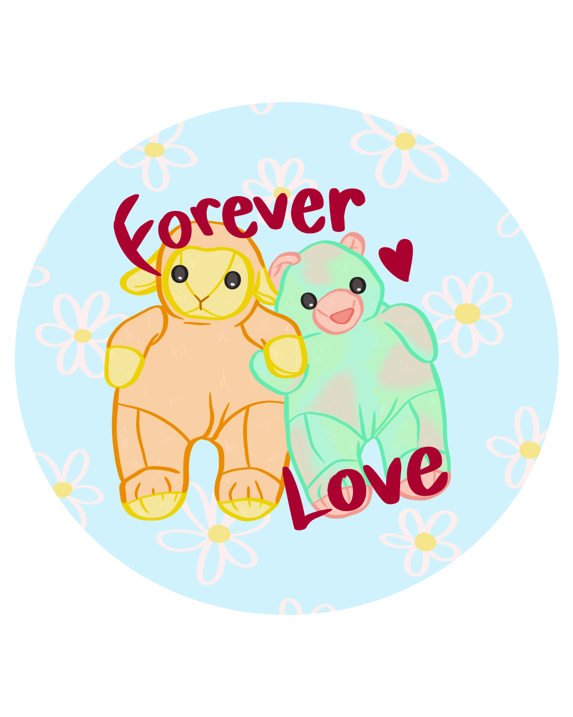 'Forever Love' Pinback Button