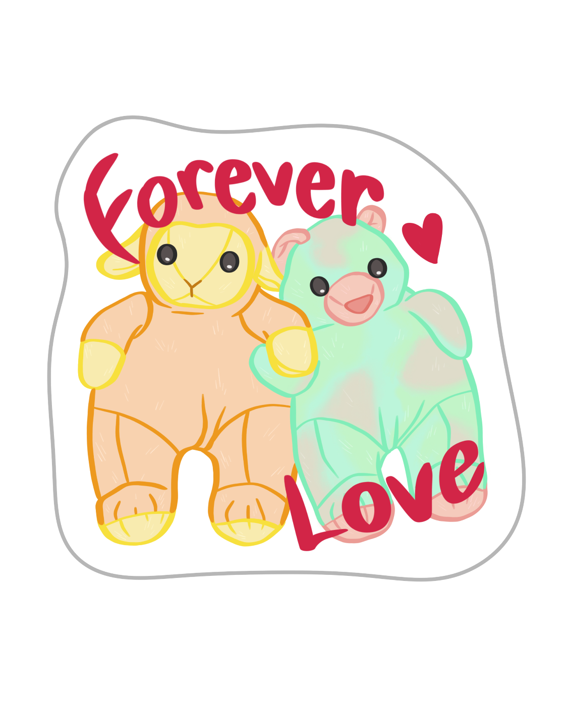 'Forever Love' Vinyl Sticker