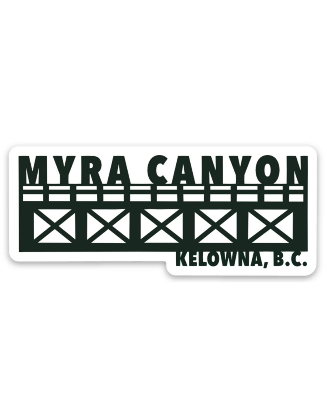 'Myra Canyon' Trestle Vinyl Sticker