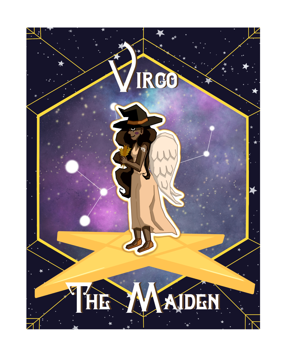 'Virgo' Zodiac Witch Print